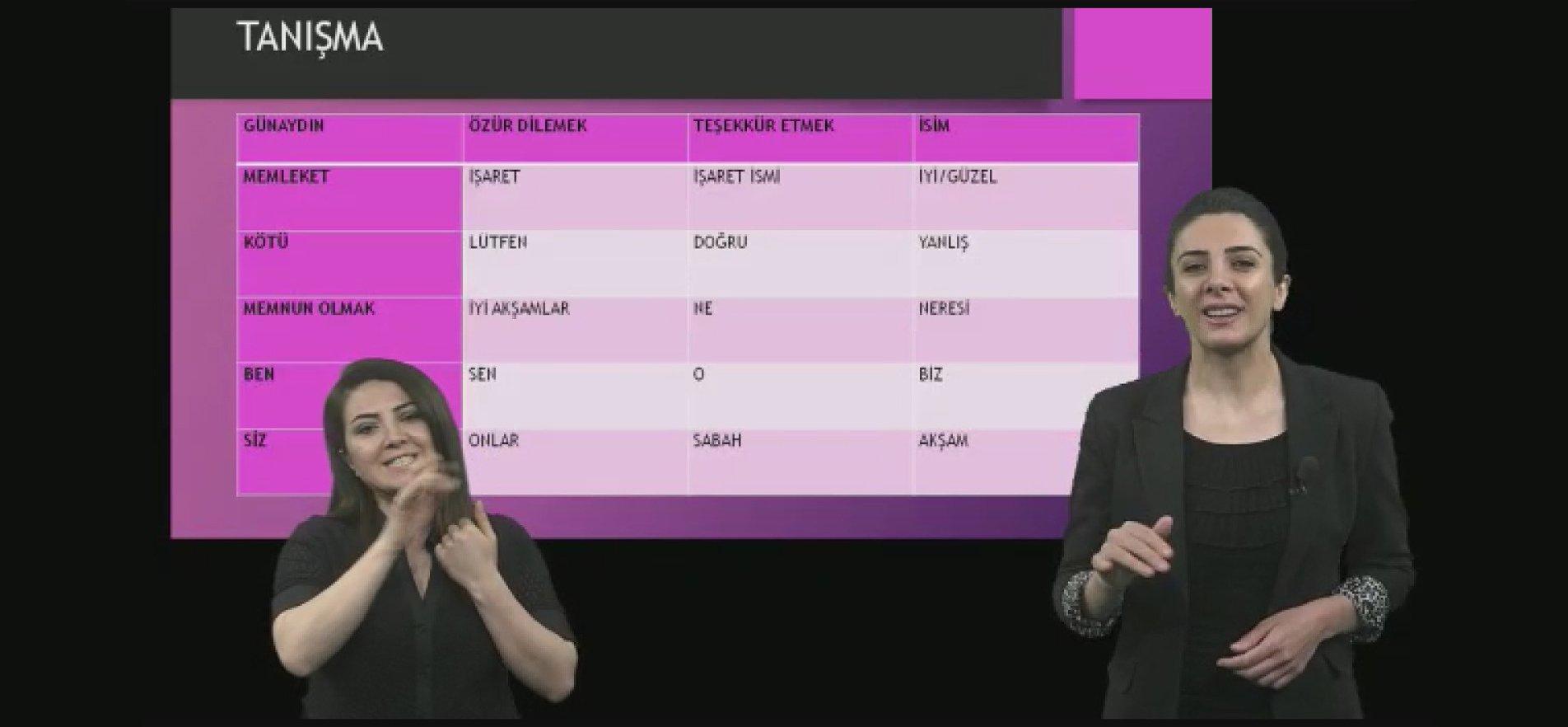ENGELLİLER HAFTASI'NDA EBA TV'DE TÜRK İŞARET DİLİNE GİRİŞ DERSİ VERİLECEK